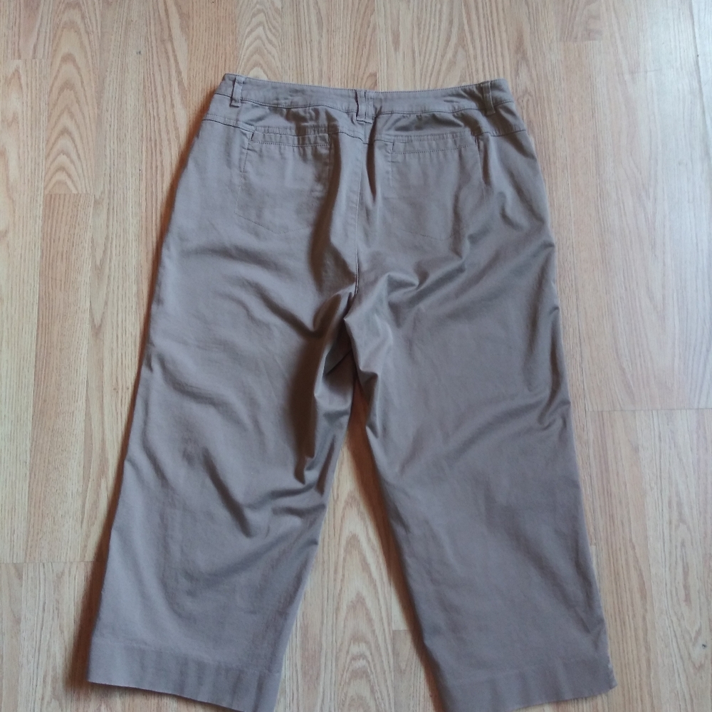 Coldwater Creek Light Brown Mid Rise Capris Petite - Picture 2 of 5